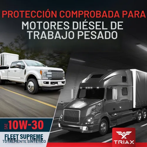Vista 3 de Triax Fleet Supreme ESP 10W-30 Ultimate Full Synthetic, modificado por fricción, API CK-4, aceite de motor diésel resistente con Moly, rendimiento