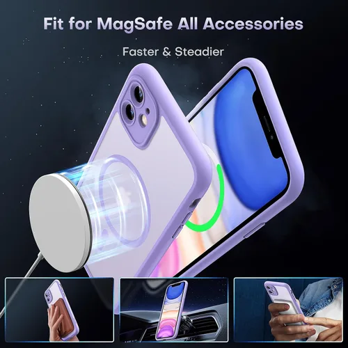 Vista 906 de TOCOL Funda magnética 3 en 1 para iPhone 15 Pro, mejorada [protección completa de cámara] con 2 protectores de pantalla, compatible con MagSafe Gris