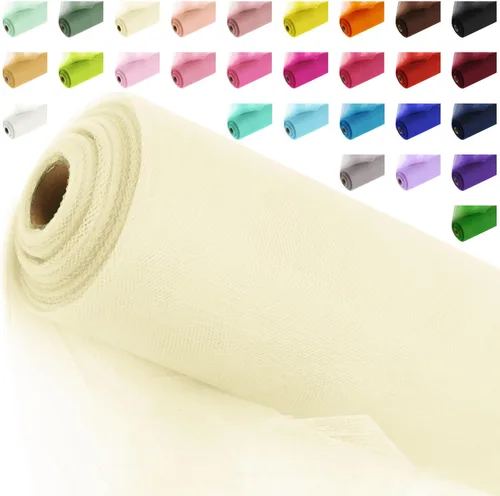 Vista 8 de Rollos de tela de tul, 54 pulgadas por 10 yardas (30 pies), cinta de tul para decoración de fiestas de boda, rollo de tela transparente en bobina