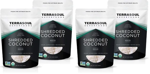 Vista 5 de Terrasoul Superfoods Copos de coco orgánicos, 1 libra, copos medianos Sin azúcar Perfecto para hornear