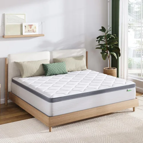 Vista 11 de Novilla Colchón individual de 6 pulgadas, colchón híbrido de espuma y resortes para un sueño reparador, colchón individual para niños, firmeza