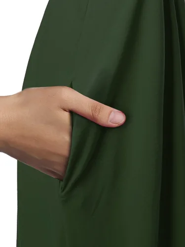 Vista 4 de Vestido largo casual con correa ajustable y bolsillos laterales para mujer