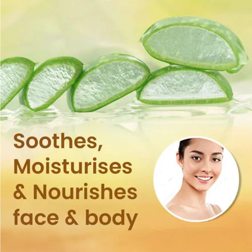Vista 5 de Boroplus Gel de aloe vera Gel hidratante con Haldi, Chandan y Kesar Gel facial no pegajoso Elimina espinillas y manchas oscuras Proporciona