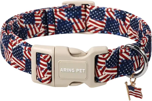 Vista 37 de Aring Pet Collar de algodón, ligero y ajustable, con hebilla de liberación rápida para perros pequeños, medianos y grandes, para cachorros, rosa