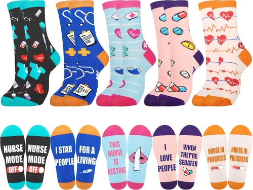 Vista 12 de Belloxis 5 pares de bonitos y divertidos calcetines de animales para mujeres y niñas, cómodos calcetines de algodón para uso diario, grandes ideas