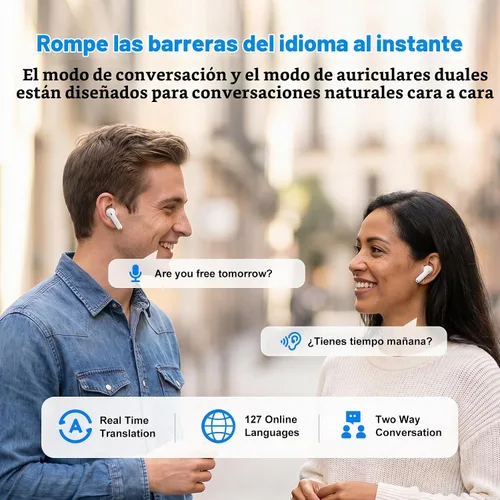 Vista 3 de Auriculares Traductor T8, traducción en tiempo real para llamadas