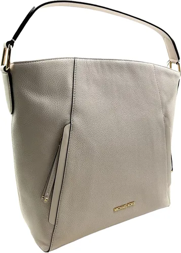 Vista 5 de Michael Kors Evie - Bolso de hombro tipo Hobo de cuero grande crema claro Crema claro