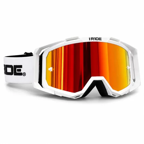 Vista 9 de I RIDE Airtime Motocross Goggles Montura Negra - Lentes Pop Naranja