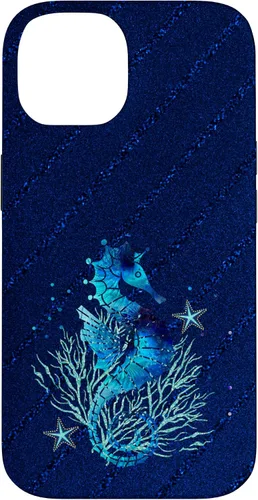 Vista 4 de Turquoise Seahorse Ocean Background Case for iPhone 17