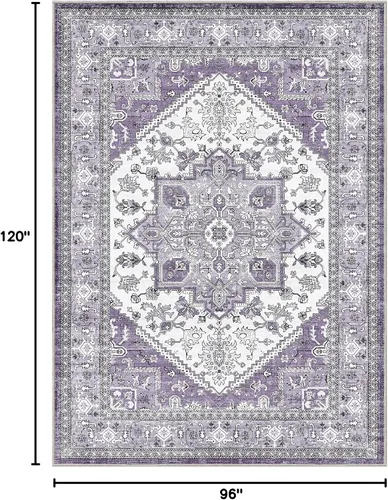 Vista 231 de OPPODREAM Alfombras suaves, pequeñas y lavables con parte trasera antideslizante, alfombra de cachemira sintética de pelo bajo, 2 x 3 pies, azul