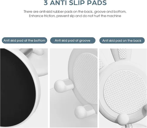 Vista 5 de OATSBASF Lindo soporte para teléfono celular, soporte ajustable para teléfono de conejo, para escritorio, soporte grueso compatible con iPhone
