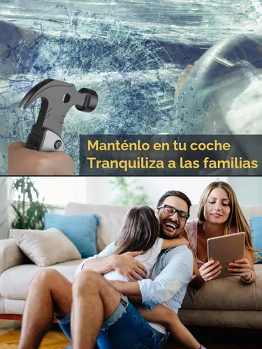 Vista 9 de Multiherramienta Accesorios de Camping Rellenos de Media para Hombres Regalos de Papá, 13 en 1 Herramientas Múltiples de Supervivencia Martillo