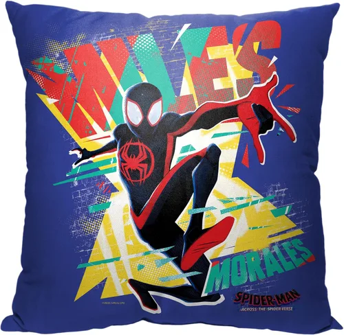 Vista 8 de Northwest Almohada Spider-Man, 18 x 18 pulgadas, explosión colorida