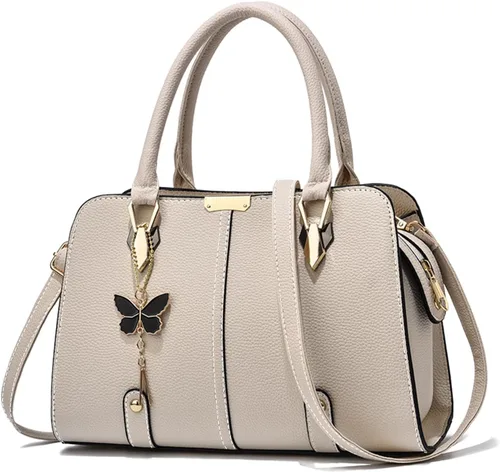Vista 9 de FANDARE Bolso de mano para mujer, bolso de hombro de piel sintética, bolso impermeable