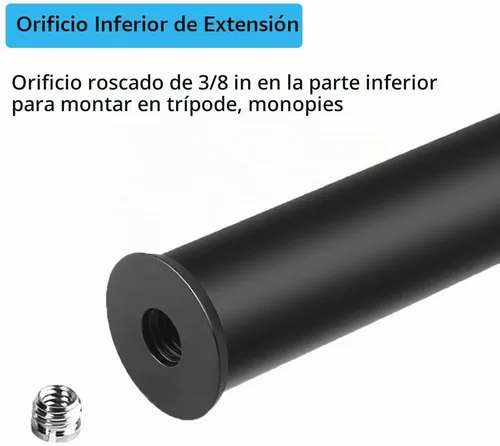 Vista 4 de Trípode Centro Columna Extensión Extensor Telescópica 2 Sección Polo Rod para Foto Studio Monopod Cámara DSLR
