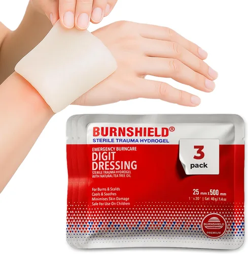 Vista 8 de Burnshield - Apósito para quemaduras de dedos (1.0 x 19.7 in) (estéril y envuelto individualmente)
