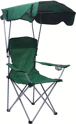Vista 11 de Silla de pesca con toldo Silla de playa Silla de camping portátil plegable negro 50 * 50 * 90/47.2 in