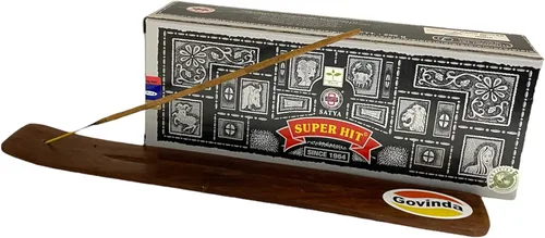 Vista 7 de Govinda - Bangalore (BNG) Nag Champa Argarbatti 8.82 oz con soporte para incienso