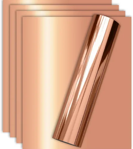 Vista 32 de Vinilo de transferencia de calor Aqua Foil HTV para playera 12" X 10" (Paquete de 5), fácil de desmalezar, tamaño garantizado