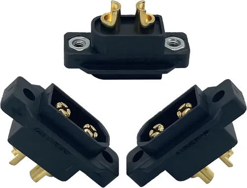 Vista 4 de Amass - Conector macho XT60EW-M montable XT60E para RC Drone Aviones FPV Racing Drone
