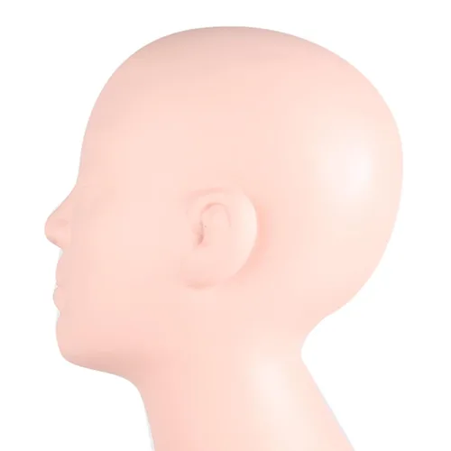 Vista 8 de Cabeza de maniquí de práctica de maquillaje, cabeza de práctica de tacto suave, modelo de práctica de micro cuchilla, para pestañas, injerto
