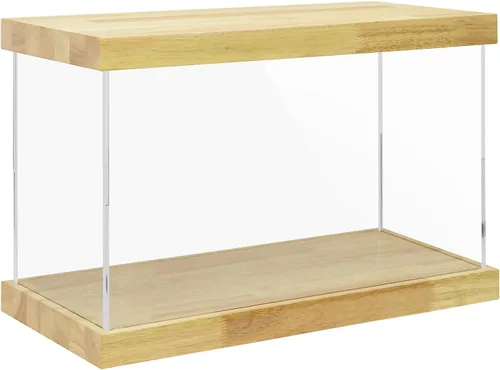 Vista 8 de Vitrina de acrílico transparente para trofeos, coleccionables, caja de exhibición de cubo de montaje, soporte de protección a prueba de polvo