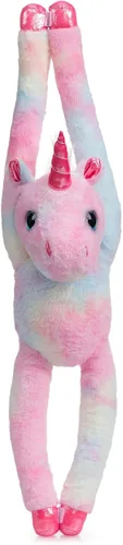 Vista 10 de Animal de Mono Colgante de Peluche Animal de Mono de Brazo Largo de Peluche Suave para Niños Nietos Amigos Familia Gris 43 cm