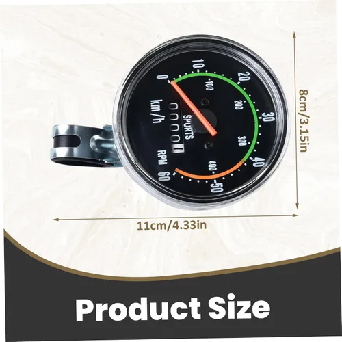 Vista 3 de Cuentakilómetros y velocímetro, Km/H RMP impermeable Mini Bike Speedometer, estilo de la vieja escuela, computadora de ciclismo con cable