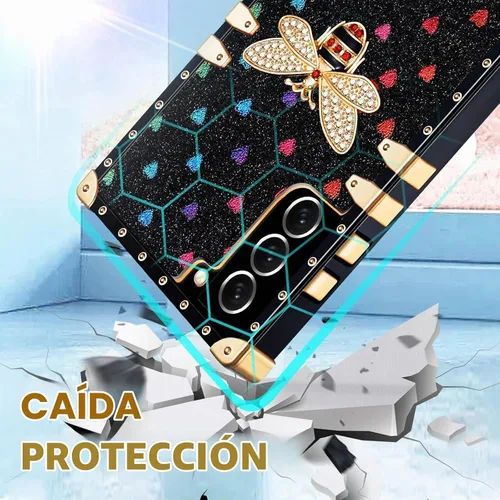 Vista 5 de Loheckle Funda para Samsung Galaxy S21 de 6.2 pulgadas con soporte de anillo y cordón para Samsung Galaxy S21 de 6.2 pulgadas para Galaxy S21