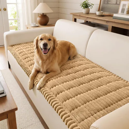 Vista 42 de decorUhome Funda de sofá para perros, funda antideslizante y mullida para sofá, para asiento, respaldo y reposabrazos, protector de sofá suave