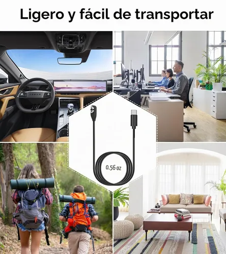 Vista 7 de Shokz - Cargador de auriculares USB C a cable de carga magnético de 3.3