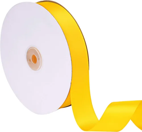Vista 7 de Cinta de satén de doble cara de 1 pulgada de 50 yardas para decoración de fiestas, accesorios para el cabello, costura, envoltura de regalos (negro)
