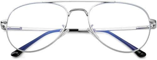 Vista 2 de COASION Blue Light Blocking Glasses for Women Men Full Rim Aviator Screen Filter Eyeglasses Frames Clear Lens