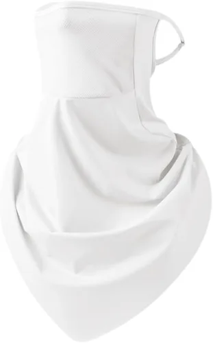 Vista 12 de Protector facial unisex UV multiusos protector para el cuello, polaina elástica para la cara con bucles para las orejas