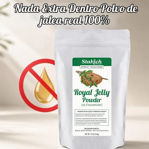 Vista 3 de Stakich Royal Jelly Powder - 3 concentrados, liofilizados, puro, 1 libra a granel