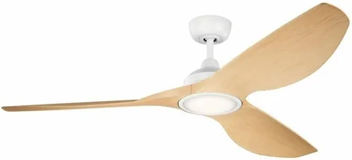 Vista 11 de Kichler Imari 300365SBK - Ventilador de techo de 65 pulgadas en satén negro, moderno ventilador LED de 3 aspas para interiores y exteriores