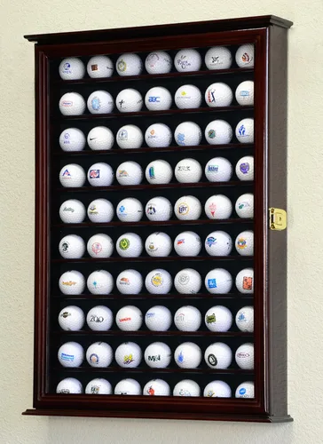 Vista 7 de 70 pelotas de golf vitrina gabinete pared soporte w/98% protección UV