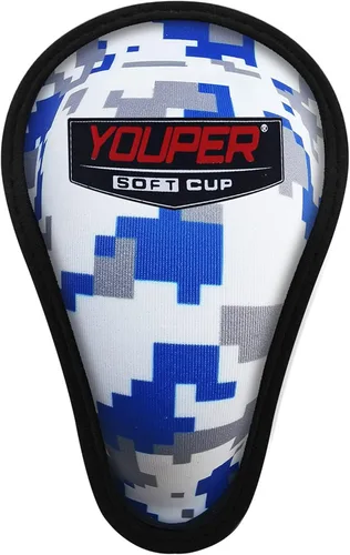 Vista 4 de Youper Pantalones cortos deslizantes acolchados para niños con copa atlética protectora suave para béisbol, fútbol americano, lacrosse