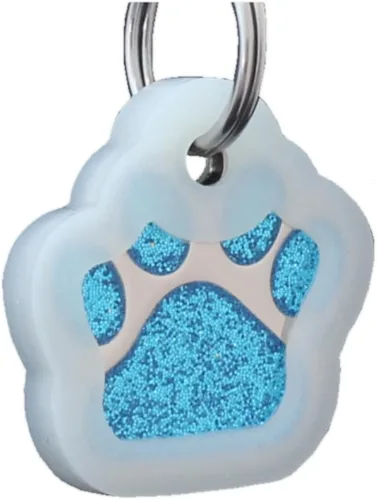 Vista 3 de Etiquetas de identificación de mascotas de acero inoxidable grabadas con láser, personalizadas para perros y gatos, etiqueta redonda de hueso