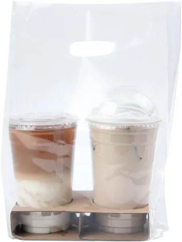 Vista 10 de Restaurantware - Bolsa de plástico transparente para llevar, paquete de 100
