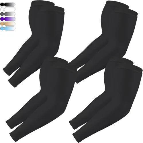 Vista 19 de 4 pares de mangas de brazo para hombres y mujeres - para cubrir tatuajes - manga deportiva refrescante para baloncesto, golf, fútbol