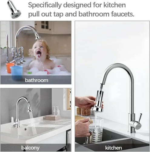 Vista 8 de Kitchen Faucet Spray Head 2 Function Kitchen Tap Spray Head Replacement Part Anti-Splash Shower Head for Kitchen Pull Out Tap & Bathroom Mixer