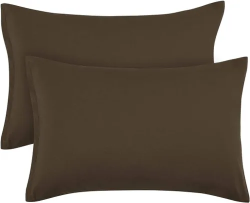 Vista 17 de PiccoCasa Fundas de almohada con cremallera, 100% microfibra cepillada de poliéster, juego de 2, fundas de almohada estándar suaves y cómodas