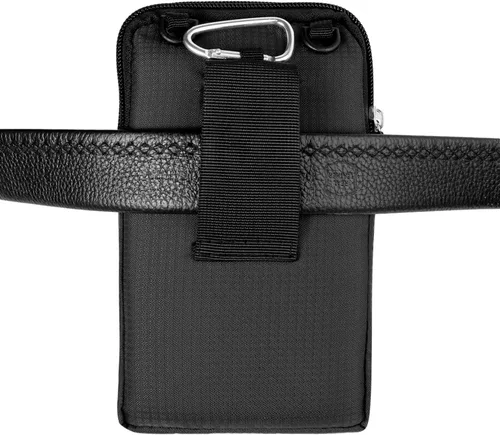 Vista 6 de Funda de nailon para teléfono celular para hombre, con clip para cinturón, bolsa de cintura compatible con iPhone 17 Pro Max Galaxy S26 Ultra S26+