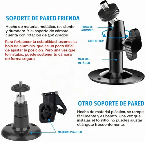 Vista 3 de Paquete de 3 soportes para cámara Blink XT/XT 2, soporte de pared ajustable