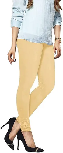 Vista 22 de ladyline Leggings Churidar elásticos de algodón para mujer Extra largos de longitud completa de cintura alta Talla regular y grande Pantalones