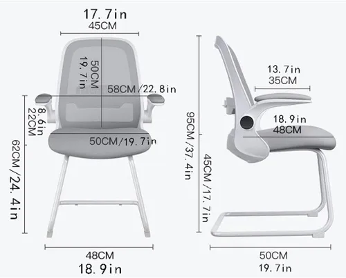 Vista 2 de Sillas de escritorio de oficina, silla de oficina ergonómica cómoda silla de escritorio con reposabrazos giratorio ajustable silla de computadora