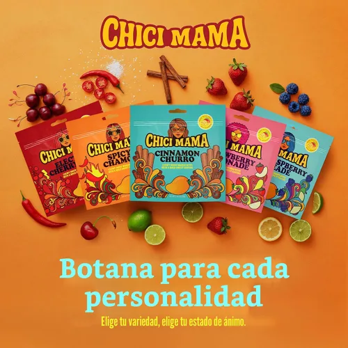 Vista 5 de Chici Mama Blue Raspberry Limeade - Bocadillos de mango, paquete de 2 – Hecho con mango real Golosinas masticables y jugosas alternativas Sin