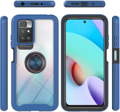 Vista 31 de Funda compatible con Xiaomi Poco X3 NFC, compatible con Xiaomi Poco X3 Pro/Poco X3 Ring Stand 3 en 1, color negro