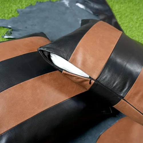 Vista 3 de Funda de almohada de piel de cordero – Funda de cojín para sofá – Fundas decorativas para sala de estar o dormitorio, 14 x 14 pulgadas – Negro